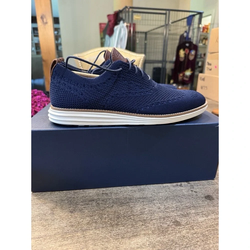 Cole Haan Original Grand‎ Wingtip Oxford Mens Size 9 M C27960 Blue Navy New